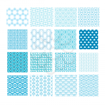 Big set of abstract geometric seamless patterns