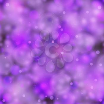 Bright purple magic light in the dark, seamless pattern