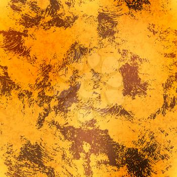 Golden foil with rust, vintage textured pattern