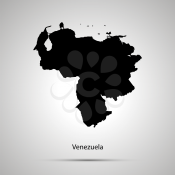 Venezuela country map, simple black silhouette