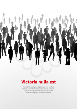 A large crowd of people. vector background