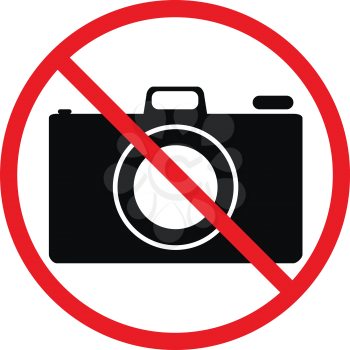 No photo, forbidden sign isolated on white