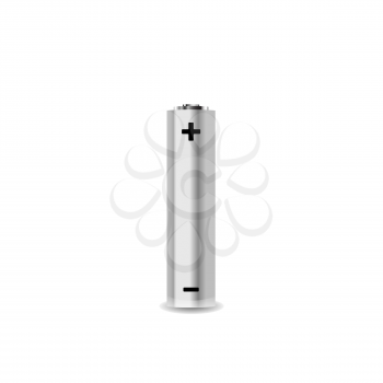 Realistic AAA alkaline battery isolated on white