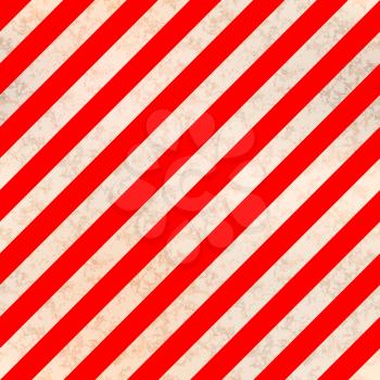Worn warning sign, white and red stripes with grunge texture, seamless pattern