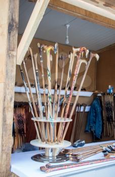 Set of wooden walking stick for sale