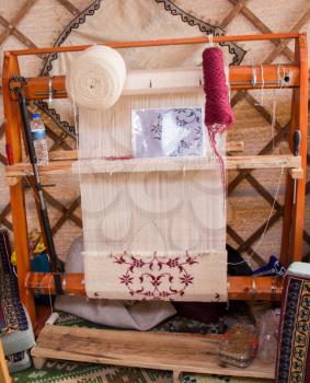 Carpet of  traditional types made on a loom