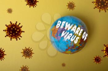 Health care concept warning Beware of Corona Virus Covid 19