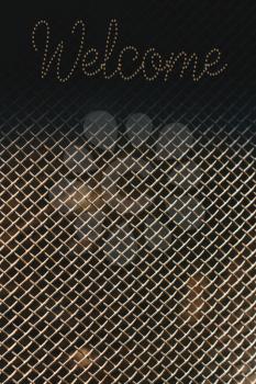 Welcome text wording on a background for business concept