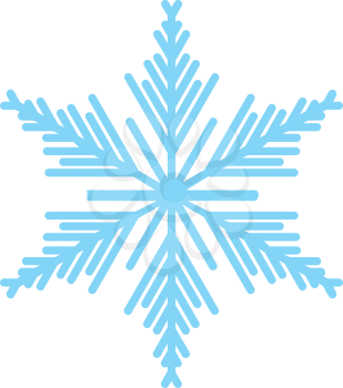 Snowflake icon blue color icon black color vector illustration isolated