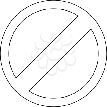 Sign entry prohibited the black color icon vector illustration