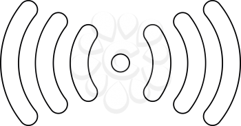 Radio signal the black color icon vector illustration