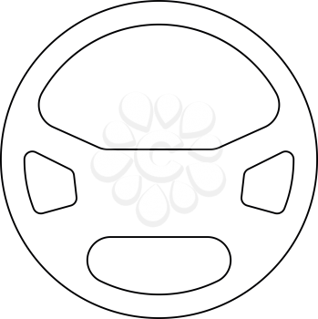 Steering wheel the black color icon vector illustration