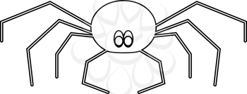 Spider the black color icon vector illustration