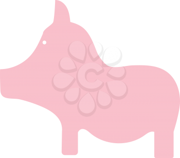 Pig it is color icon . Simple style .