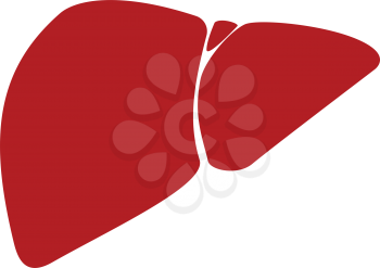 Liver it is color icon . Simple style .