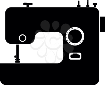 Sewing machine icon black color vector illustration flat style simple image