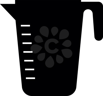 Measuring capacity cup icon black color vector illustration flat style simple image
