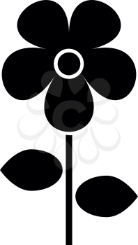 Flower it is black color icon .