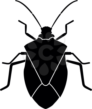 Bug it is black icon . Flat style