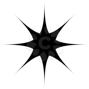 Star it is black icon . Flat style