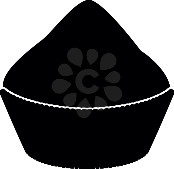 Cupcake black it is black color icon .