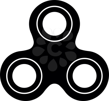 Hand spinner black it is black color icon .