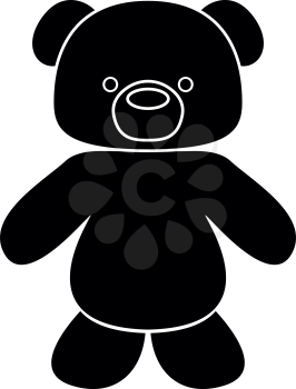 Little bear black it is black color icon .