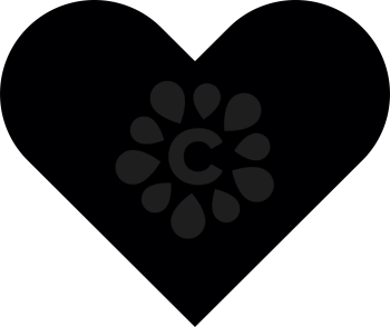 Heart  it is the black color icon .