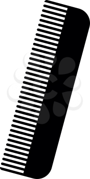 Comb it is the black color icon .
