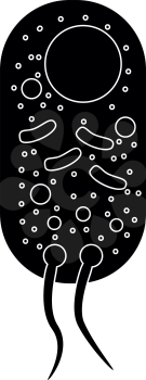 Bacteria it is the black color icon .