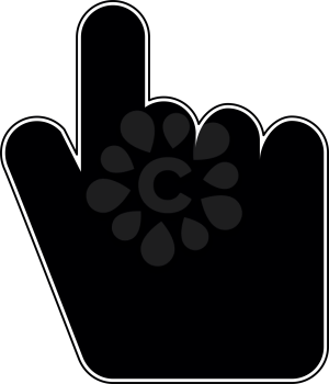 Point hand  it is the black color icon .