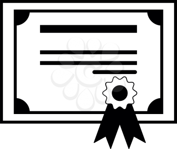Certificate  it is the black color icon .