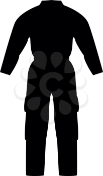 Coverall  it is the black color icon .