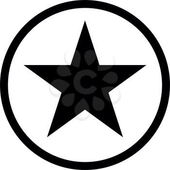 Star in circle  it is the black color icon .