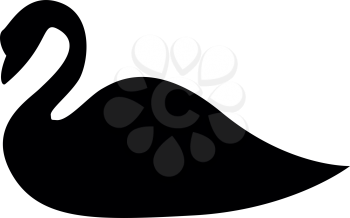 Swan it is black color icon .