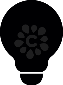 Bulb it is black color icon .