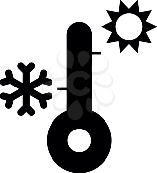 Thermometer  it is the black color icon .