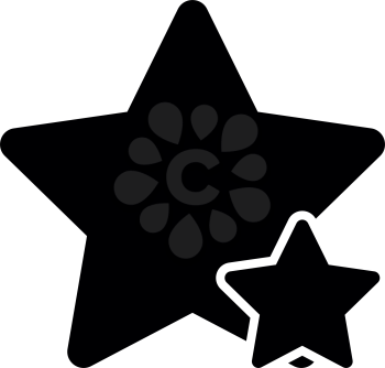 Two star best of the best icon black color vector illustration flat style simple image