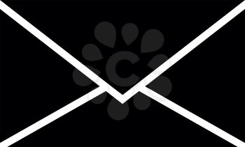 Letter icon black color vector illustration flat style simple image