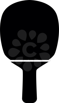 Rocket of a table tennis black icon .