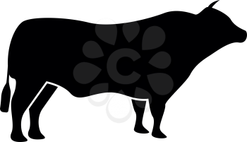 Bull black icon .