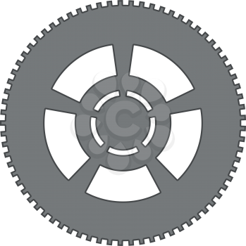Car wheel  it is icon . Simple style .