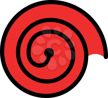 Spiral icon Illustration color fill simple style