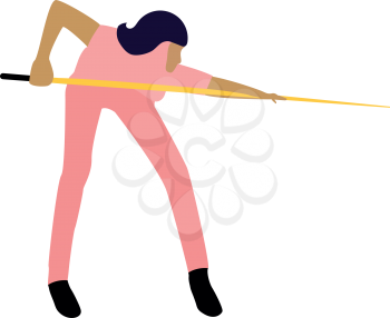 Woman playing billiards  set  it is color icon . Simple style .