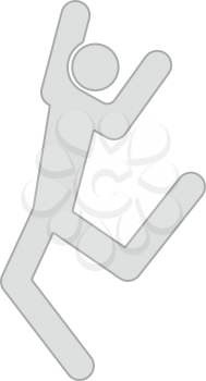 Dancer stick icon . It is flat style