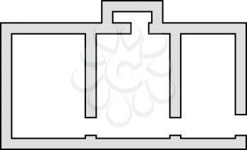 Apartment plan icon . It is flat style
