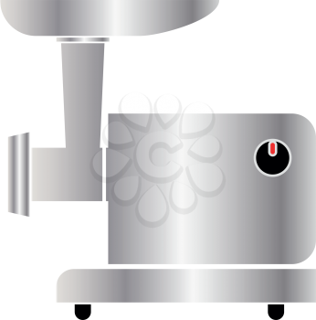 Electric meat mincer icon . It is flat style
