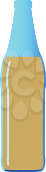 Beer bottle icon . It is flat style