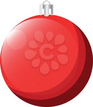 New Year's sphere. Christmas ball icon . It is flat style