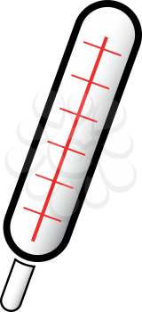 Medical thermometer it is icon . Flat style .